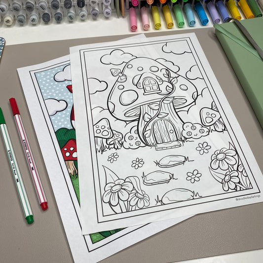 Fairy Garden Colouring Page