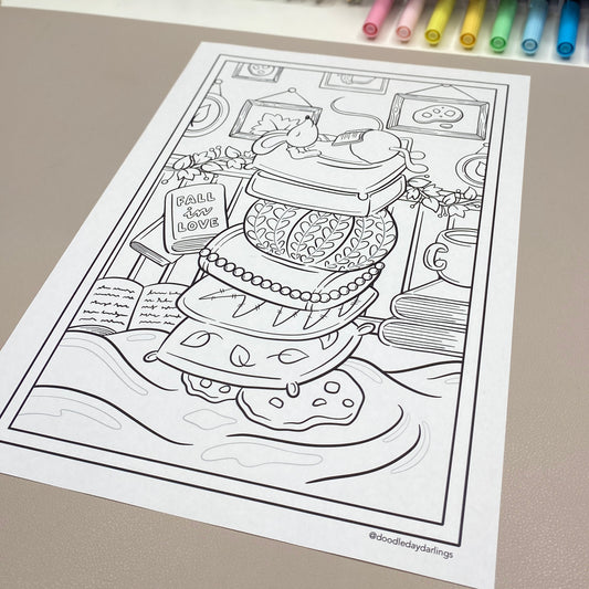 The Mouse & His Cookies Colouring Page