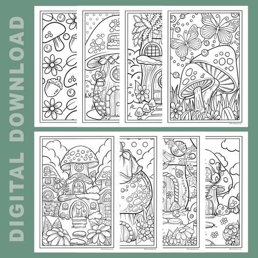 Fairy Garden Colouring Pages Digital Download